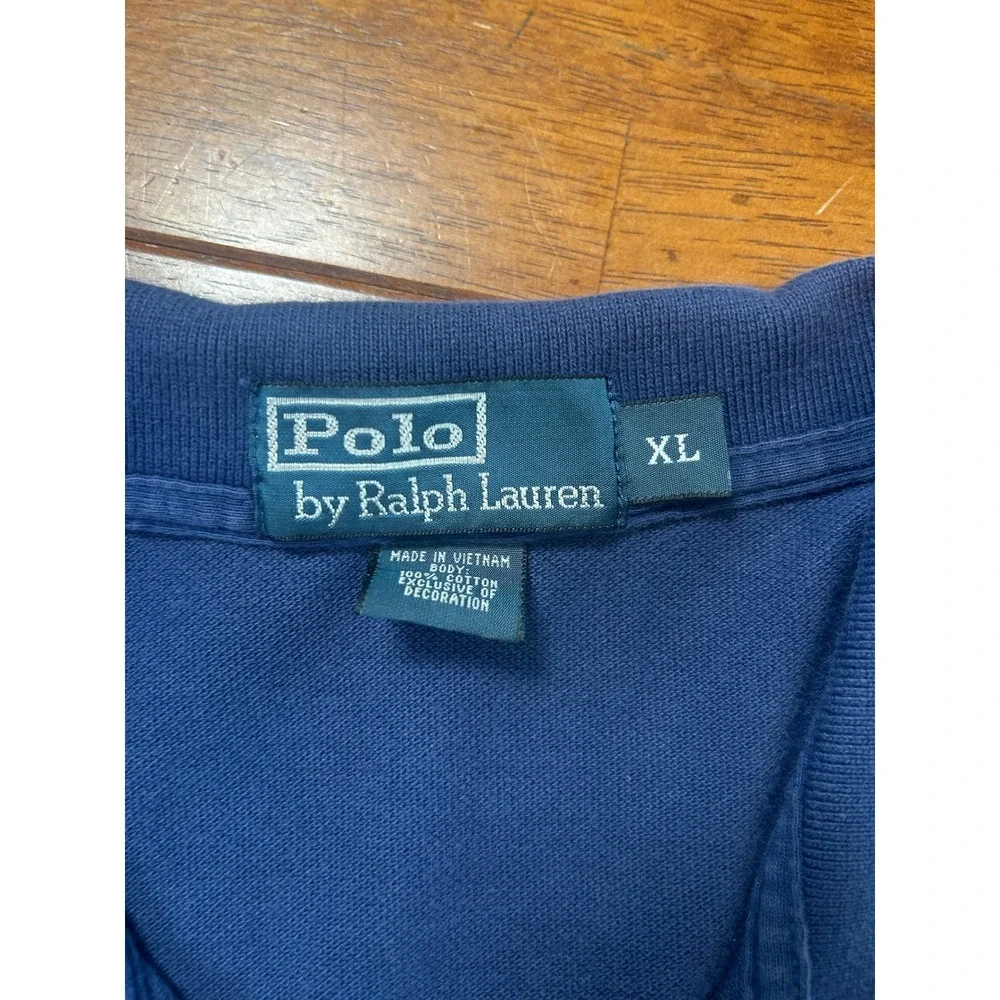 Polo Ralph Lauren Polo Shirt Mens XL Blue Aztec Stripe Southwestern Pony Logo